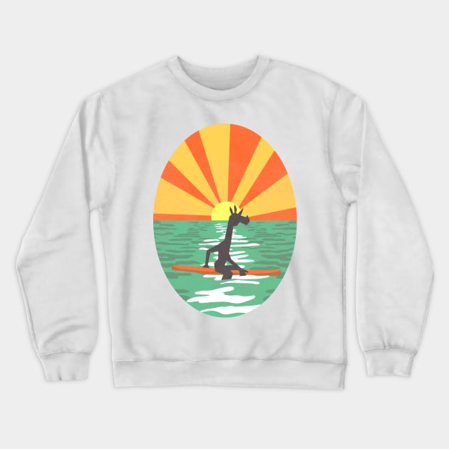 Surf Unicorn Crewneck Sweatshirt by Thatssounicorny